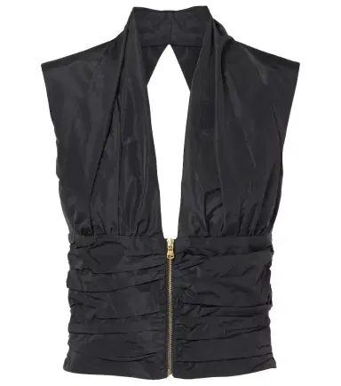 Patou Ruched taffeta top | Thumbnail 1