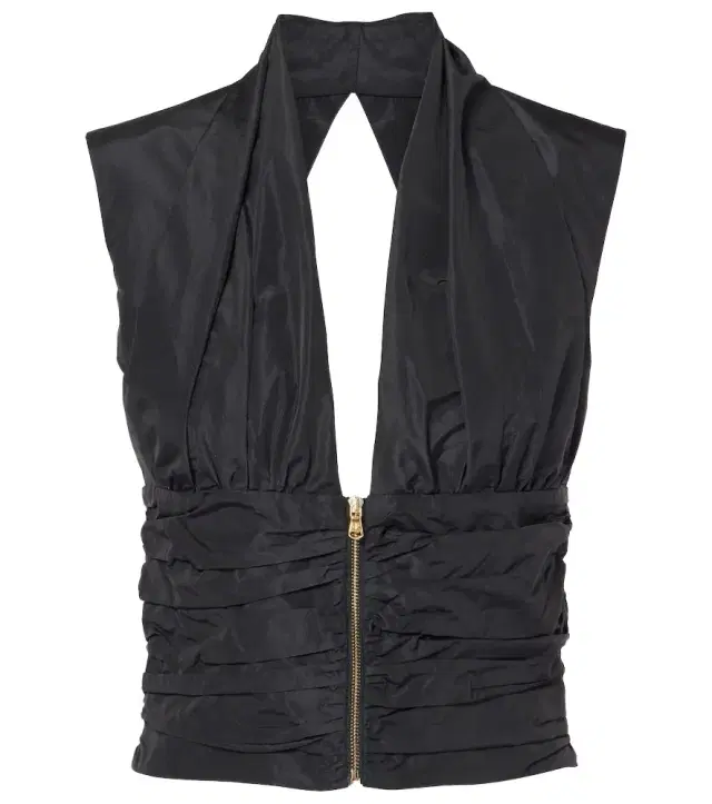 Patou Ruched taffeta top