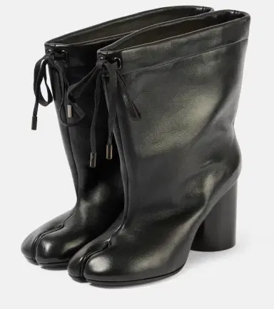 Maison Margiela Tabi drawstring leather ankle boots | Thumbnail 2 Maison Margiela Tabi drawstring leather ankle boots | Thumbnail 2