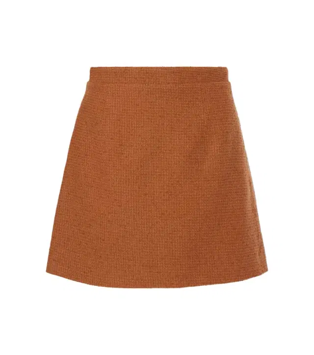 Patou Iconic wool and cotton-blend miniskirt