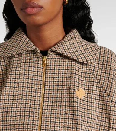 Patou Houndstooth wool-blend flannel bomber jacket | Thumbnail 6 Patou Houndstooth wool-blend flannel bomber jacket | Thumbnail 6