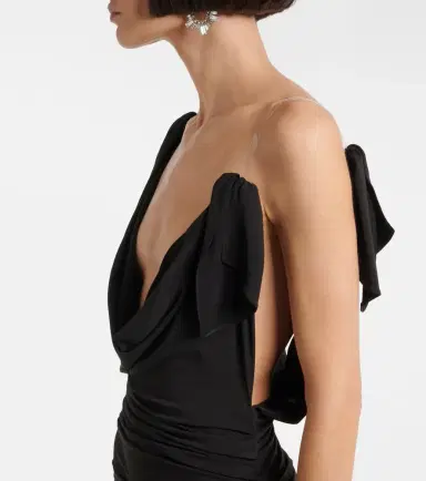 The Attico Ruched draped jersey gown | Thumbnail 5