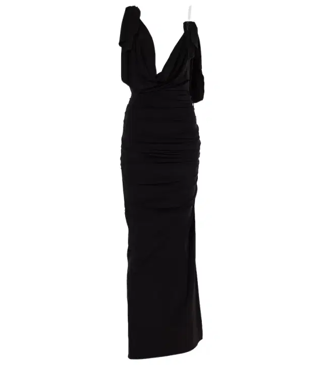 The Attico Ruched draped jersey gown