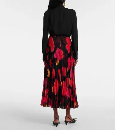Erdem Pleated floral midi skirt | Thumbnail 4