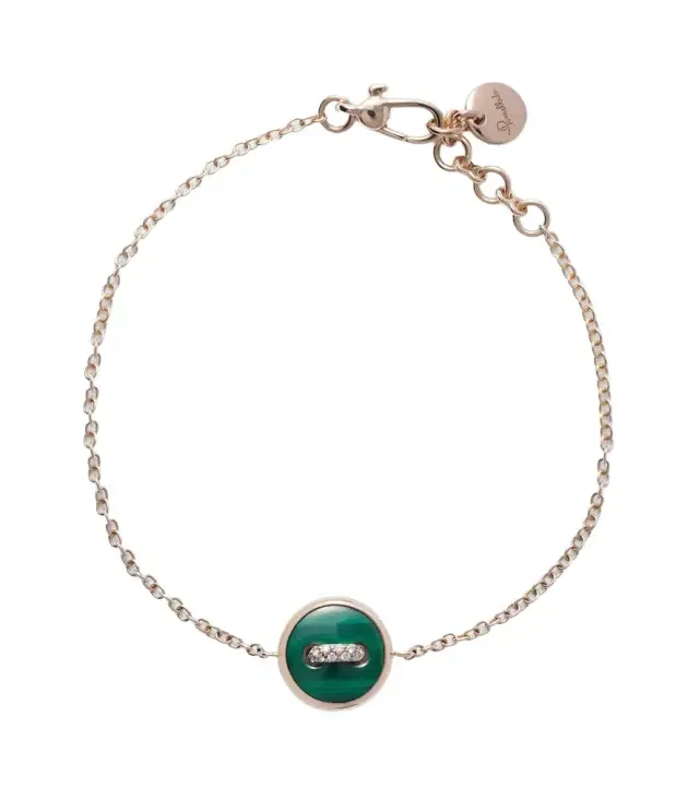 Pomellato Pom Pom Dot 18kt rose gold chain bracelet with gemstones