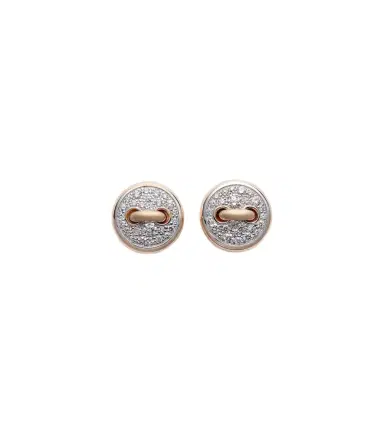 Pomellato Pom Pom Dot 18kt rhodium-plated rose gold earrings with diamonds | Thumbnail 1 Pomellato Pom Pom Dot 18kt rhodium-plated rose gold earrings with diamonds | Thumbnail 1