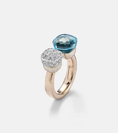 Pomellato Nudo 18kt rose and white gold ring with topaz and diamonds | Thumbnail 2 Pomellato Nudo 18kt rose and white gold ring with topaz and diamonds | Thumbnail 2
