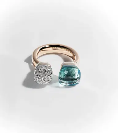 Pomellato Nudo 18kt rose and white gold ring with topaz and diamonds | Thumbnail 3 Pomellato Nudo 18kt rose and white gold ring with topaz and diamonds | Thumbnail 3