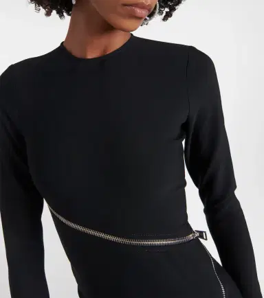 The Attico Zip-up jersey midi dress | Thumbnail 5