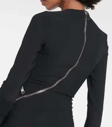 The Attico Zip-up jersey midi dress | Thumbnail 6