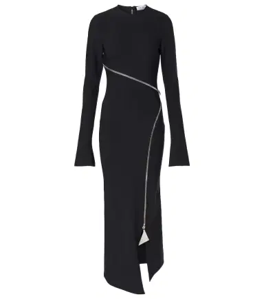 The Attico Zip-up jersey midi dress | Thumbnail 1