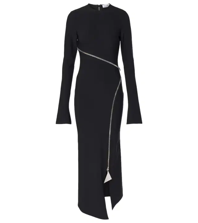 The Attico Zip-up jersey midi dress