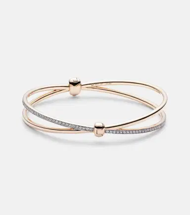 Pomellato Together 18kt rose gold bangle with white diamonds | Thumbnail 4 Pomellato Together 18kt rose gold bangle with white diamonds | Thumbnail 4