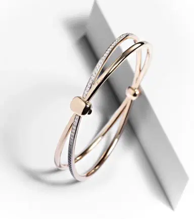 Pomellato Together 18kt rose gold bangle with white diamonds | Thumbnail 5 Pomellato Together 18kt rose gold bangle with white diamonds | Thumbnail 5