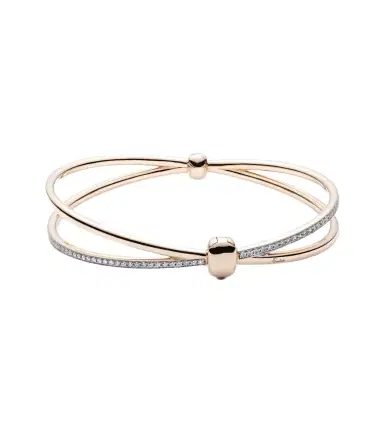 Pomellato Together 18kt rose gold bangle with white diamonds | Thumbnail 1 Pomellato Together 18kt rose gold bangle with white diamonds | Thumbnail 1