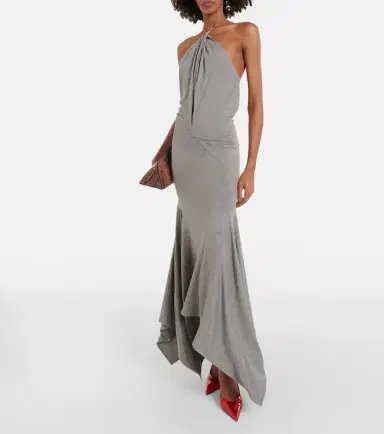 The Attico Halterneck maxi dress | Thumbnail 5