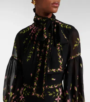 Erdem Floral silk voile gown | Thumbnail 3