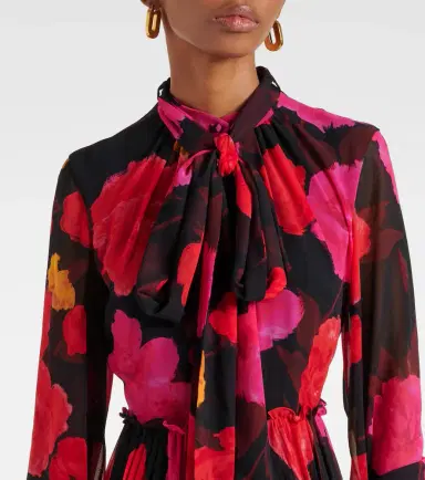 Erdem Floral pleated voile gown | Thumbnail 3