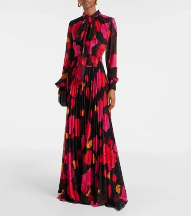 Erdem Floral pleated voile gown | Thumbnail 4
