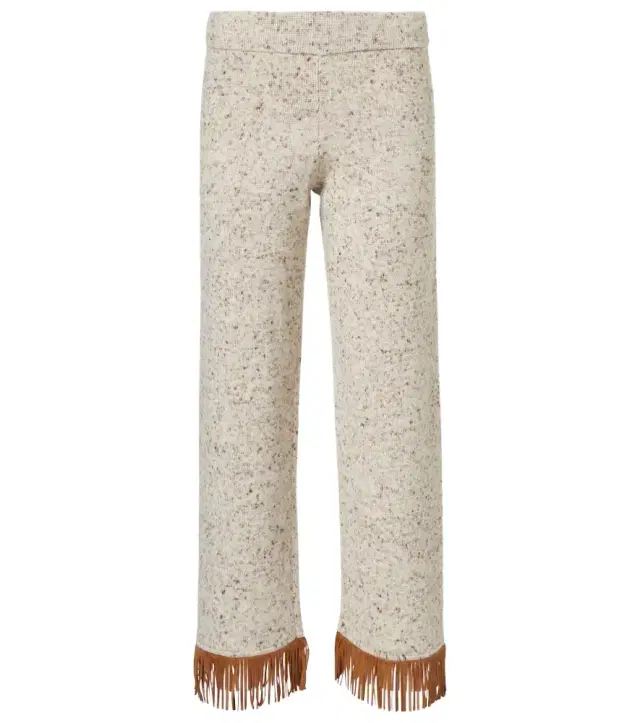 Alanui Dreamscape fringed wool-blend pants