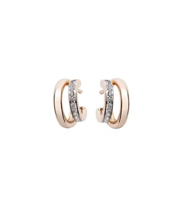 Pomellato Together 18kt rose gold earrings with diamonds