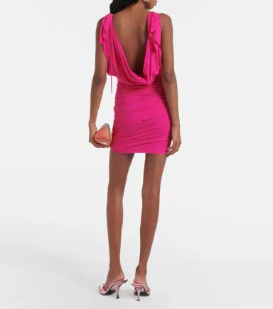 The Attico Draped jersey minidress | Thumbnail 3