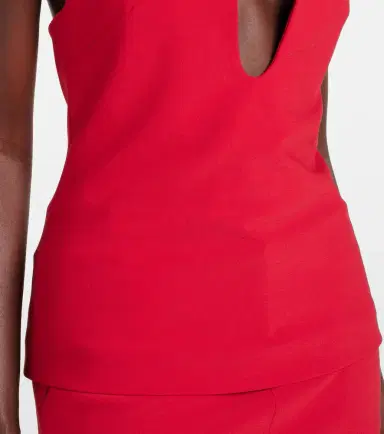 The Attico Halterneck crêpe top | Thumbnail 4