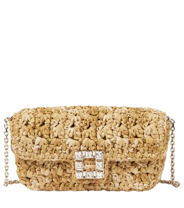 Jeux De Fille raffia-effect shoulder bag