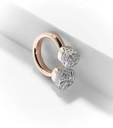 Pomellato Nudo 18kt rose and white gold ring with diamonds | Thumbnail 3 Pomellato Nudo 18kt rose and white gold ring with diamonds | Thumbnail 3