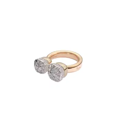 Pomellato Nudo 18kt rose and white gold ring with diamonds | Thumbnail 1 Pomellato Nudo 18kt rose and white gold ring with diamonds | Thumbnail 1