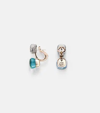 Pomellato Nudo 18kt rose and white gold earrings with topazes and diamonds | Thumbnail 2 Pomellato Nudo 18kt rose and white gold earrings with topazes and diamonds | Thumbnail 2