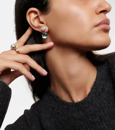 Pomellato Nudo 18kt rose and white gold earrings with topazes and diamonds | Thumbnail 4 Pomellato Nudo 18kt rose and white gold earrings with topazes and diamonds | Thumbnail 4