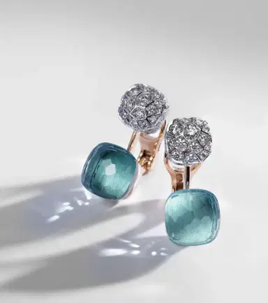 Pomellato Nudo 18kt rose and white gold earrings with topazes and diamonds | Thumbnail 5 Pomellato Nudo 18kt rose and white gold earrings with topazes and diamonds | Thumbnail 5