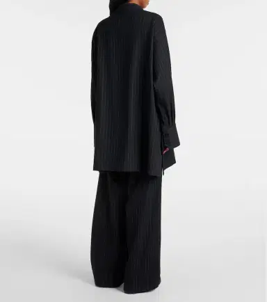 Plan C Pinstripe wool-blend shirt | Thumbnail 4 Plan C Pinstripe wool-blend shirt | Thumbnail 4