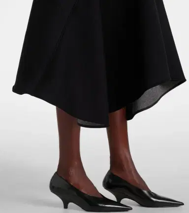 Plan C Pleated asymmetric midi skirt | Thumbnail 4