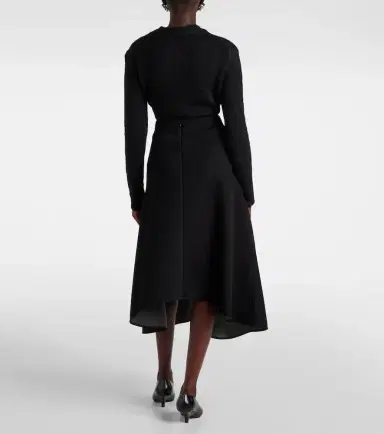 Plan C Pleated asymmetric midi skirt | Thumbnail 5