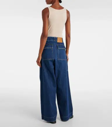 Plan C Mid-rise denim wide-leg pants | Thumbnail 3