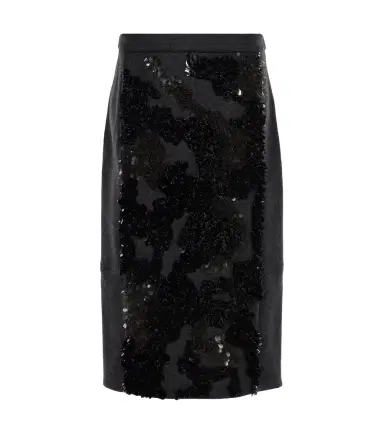 Plan C Sequined wool-blend midi skirt | Thumbnail 1