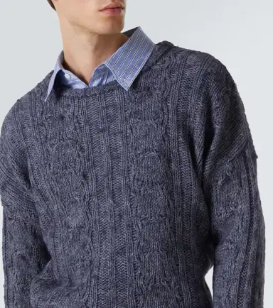 Our Legacy Popover cable-knit wool-blend sweater | Thumbnail 5
