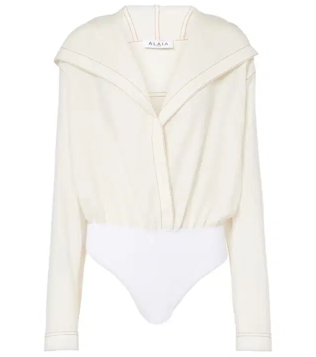 Alaia Alaïa Hooded wool-blend bodysuit