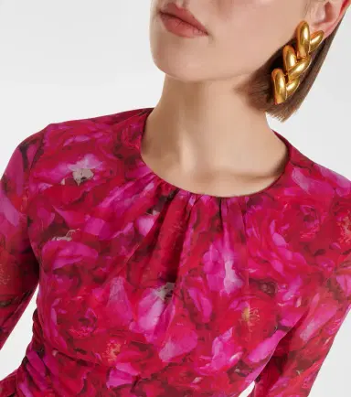 Giambattista Valli Rose Mania silk georgette minidress | Thumbnail 2