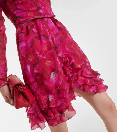 Giambattista Valli Rose Mania silk georgette minidress | Thumbnail 4