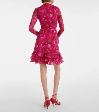 Giambattista Valli Rose Mania silk georgette minidress | Thumbnail 5