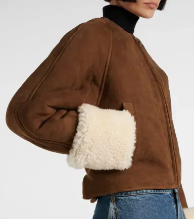 Alaïa Alaïa Shearling-trimmed suede jacket | Thumbnail 2 Alaïa Alaïa Shearling-trimmed suede jacket | Thumbnail 2