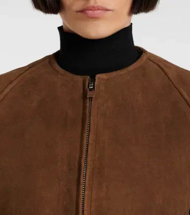 Alaïa Alaïa Shearling-trimmed suede jacket | Thumbnail 6 Alaïa Alaïa Shearling-trimmed suede jacket | Thumbnail 6