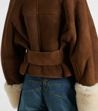 Alaïa Alaïa Shearling-trimmed suede jacket | Thumbnail 7 Alaïa Alaïa Shearling-trimmed suede jacket | Thumbnail 7
