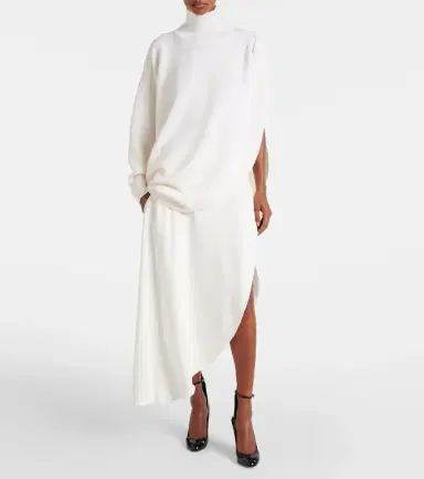 Alaïa Alaïa Asymmetric caped wool sweater | Thumbnail 2