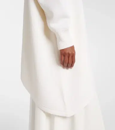 Alaïa Alaïa Asymmetric caped wool sweater | Thumbnail 3