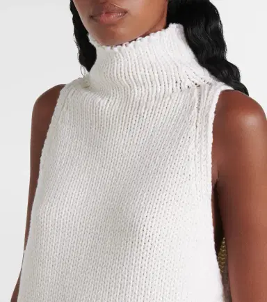 Alaïa Alaïa Caped wool turtleneck top | Thumbnail 2