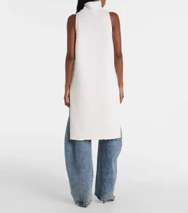 Alaïa Alaïa Caped wool turtleneck top | Thumbnail 4